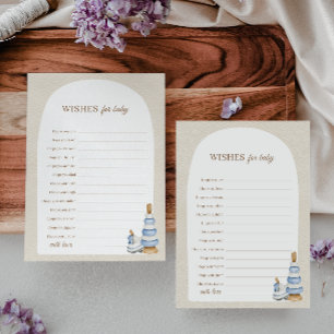 Invitation Blocs Et Jouets Bleus Boho Voeux Pour Conseil Bébé