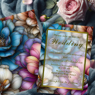 Invitation Blogs opulents avec Mariage Gold Outlines