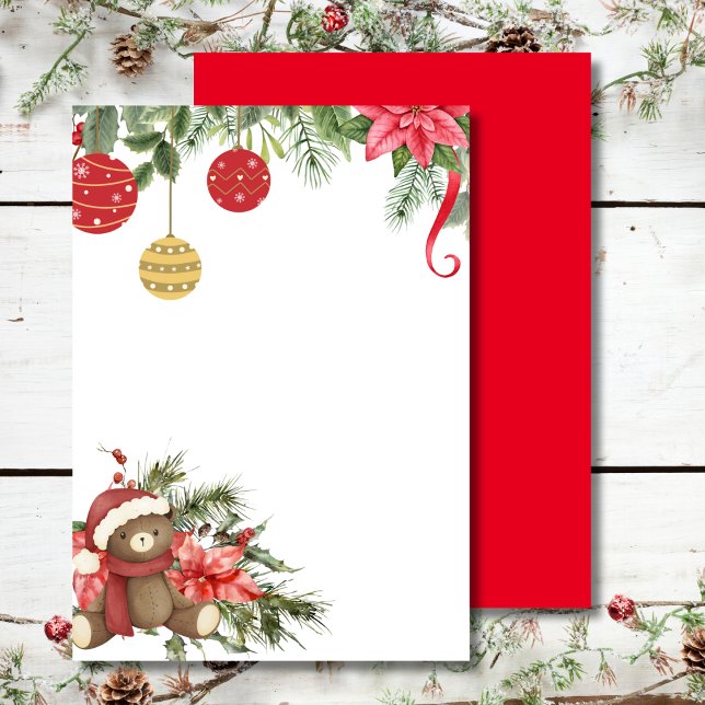 Invitation Blond Ajouter votre propre poinsettia rouge de Noë (Créateur téléchargé)