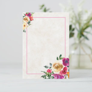 Invitation Blond budget citron et magenta mariage floral invi