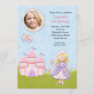 Invitation blonde de fête d'anniversaire de