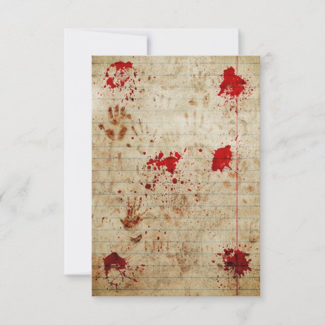 Invitation Bloody drops et des mains sanglantes Halloween (Devant)
