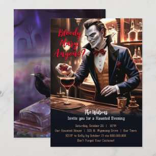 Invitation "Bloody Mary Anyone ?, Vampire Halloween ?