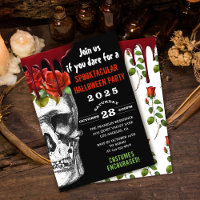 Bloody Skull Rose Adult Halloween Costume Party