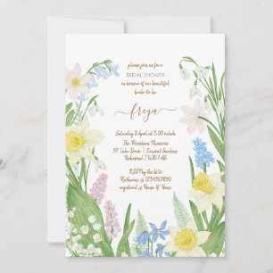 Invitation Blooms de printemps de Fête des mariées