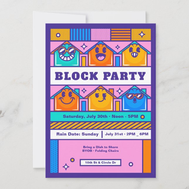 Invitation Bloquer les maisons du parti (Devant)