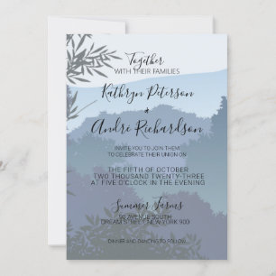Invitation Blue Adventure Travel Forest