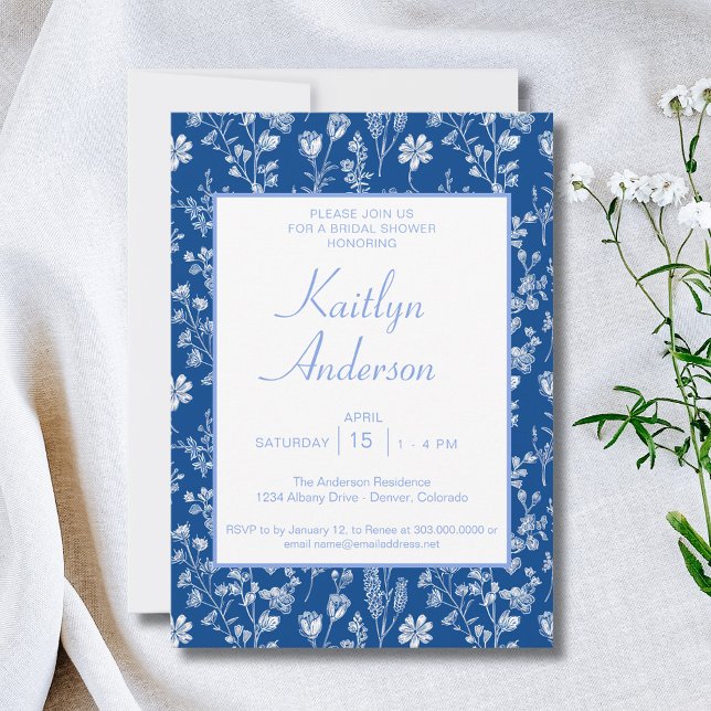 Invitation Blue and White Chinoiserie Fête de Mariage (Créateur téléchargé)