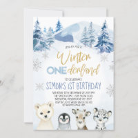 Blue Arctic Animaux Hiver Onederland Anniversaire