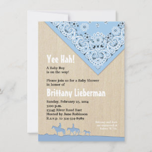 Invitation Blue Bandana