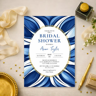 Invitation Blue Bliss Bio Fête de Mariage Florale