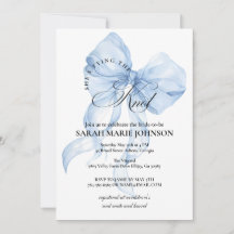 Blue Bow She's tying the knot Bridal Shower