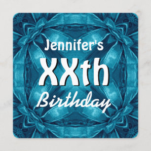 Invitation BLUE Bows Chaque année Anniversaire Nom personnali