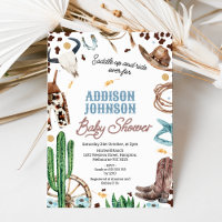 Blue Brown Boys Western Rodeo Baby shower