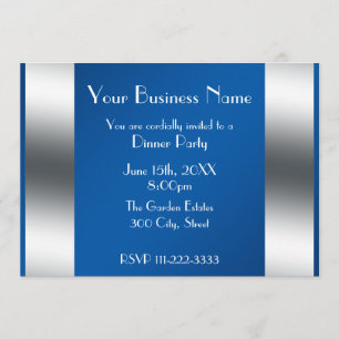 Invitation Blue Business