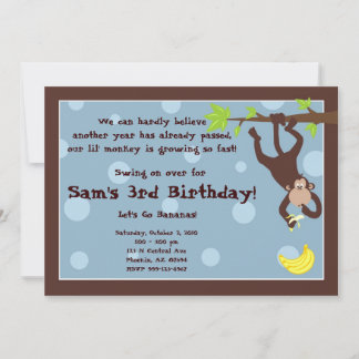 Invitation Blue de Curious Monkey