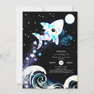 Invitation Blue Deepsea, le requin des enfants, anniversaire