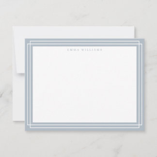 Invitation Blue Frame Note Card