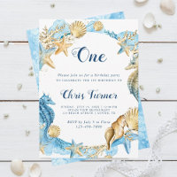 Blue & Gold Under the Sea Boy Anniversaire