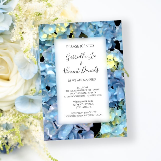 Invitation Blue Hydrangea Blossom Garden Mariage (Créateur téléchargé)
