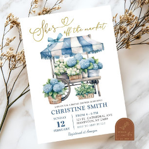 Invitation Blue Hydrangea Elle est hors de la Fête des mariée