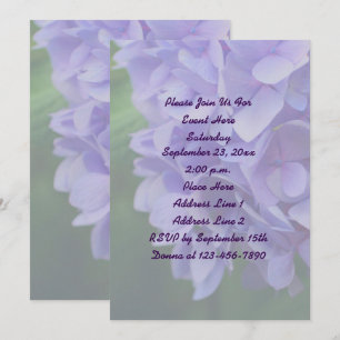 Invitation Blue Hydrangea Floral Party