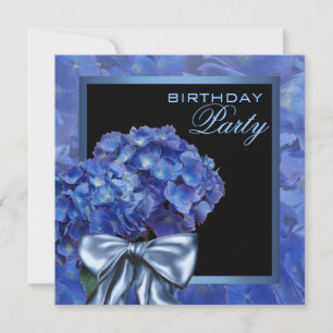 Invitation Blue Hydrangea Party