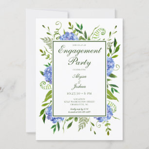Invitation Blue Hydrangeas