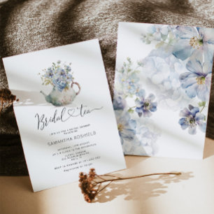 Invitation Blue Hydrangeas nuptiale thé douche nuptiale