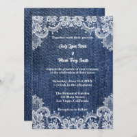 Blue Jean Denim Et Lace Mariage