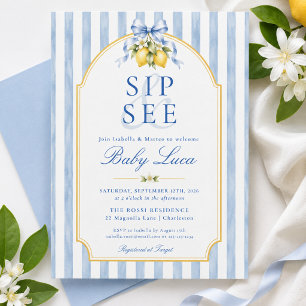 Invitation Blue Lemon Amalfi Coast Sip & See