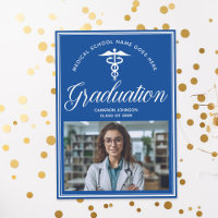 Blue Médicale School Photo Graduation Party