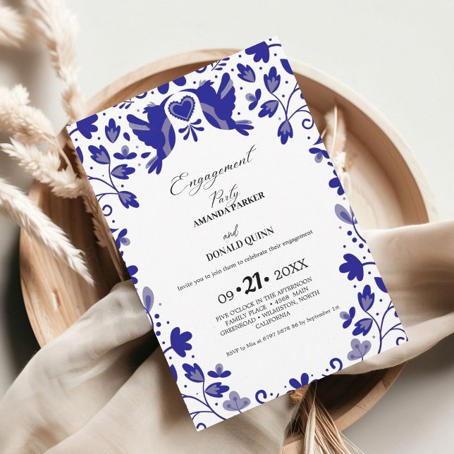 Invitation Blue Mexican Talavera (Créateur téléchargé)