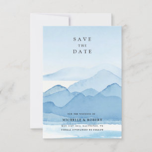 Invitation Blue Mountain Range Enregistrer la date