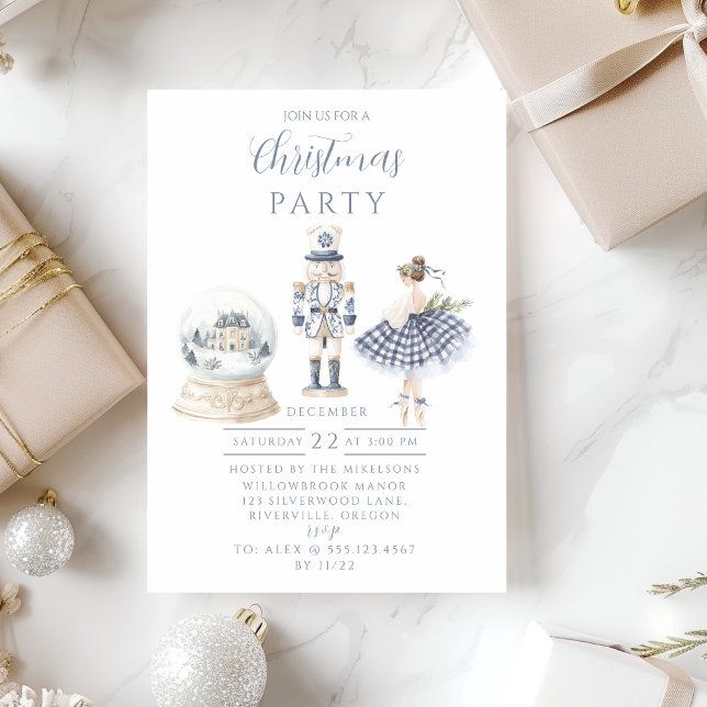 Invitation Blue Nutcracker Christmas (Créateur téléchargé)