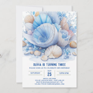 Invitation Blue Oceanic Dreams Boy Anniversaire