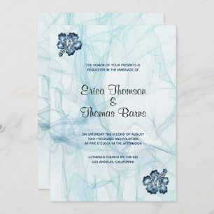 Invitation Blue Pastel Tones Arrière - plan Mariage