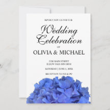 Blue periwinkel élégant floral hydrangeas Mariage