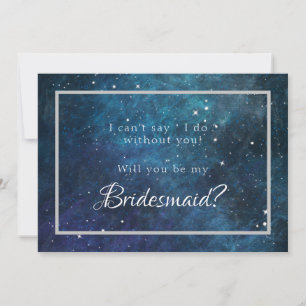 Invitation Blue Purple Galaxy Serez-Vous Ma Femme D'Accueil