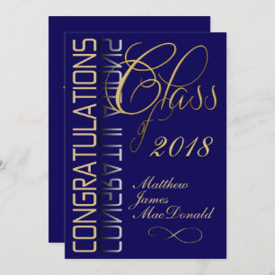 Invitation Blue Reflection 2018 Formal Graduation Party
