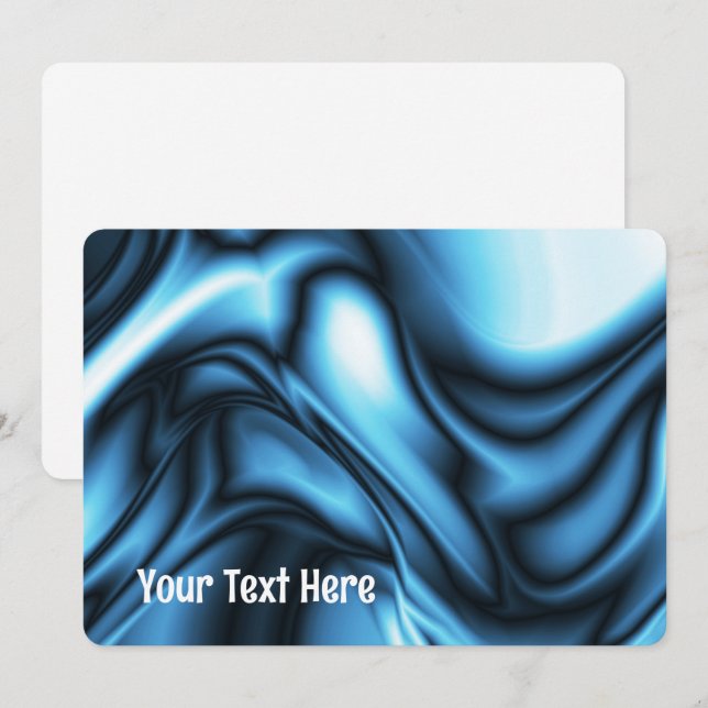 Invitation Blue Silk (Devant / Derrière)