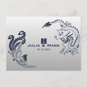 Invitation ©Blue Silver Dragon-Phoenix Mariage chinois