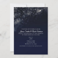 Blue Star Dust Starry Night Sky Mariage