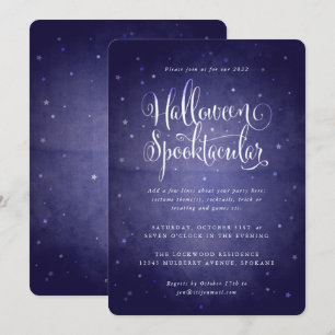 Invitation Blue Vintage âge Halloween Spooktacular Party