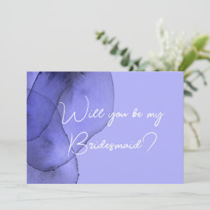 Invitation Blue violet lavande être ma proposition de servant