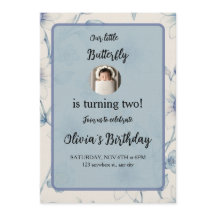 Blue Watercolor Floral Pattern 