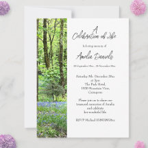 Bluebell Wood Celebration of Life Card