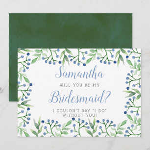 Invitation Blueberries simples   Serez-Vous Ma Femme D'Accuei