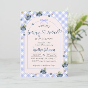 Invitation Blueberry Berry Sweet Baby Baby shower garçon