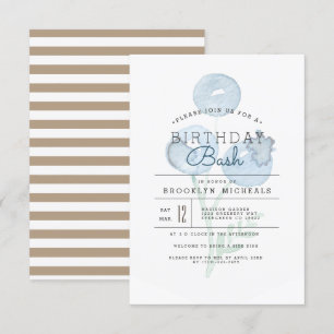 Invitation Blueberry Trio   Berry Watercolor Anniversaire Bas